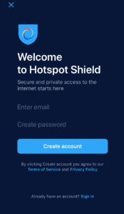 Hotspot Shield mobile welcome 670cc635c90ad Ecran d'accueil sur l'appli mobile Hotspot Shield